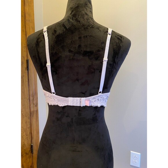 True  Bra Underwire Dusty Rose Pink Lacy 34 B Sexy Adjustable Straps - Picture 7 of 10